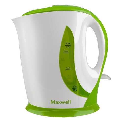 Чайник электрический Maxwell MW-1062 White/Green в ТехноПоинт