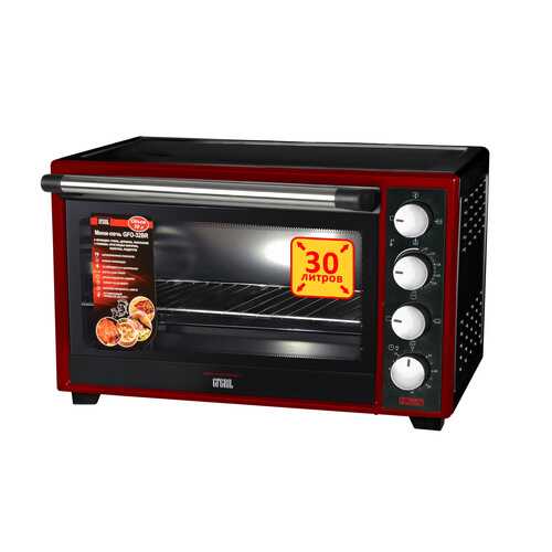 Мини-печь GFGRIL GFO-32BR Black/Red в ТехноПоинт