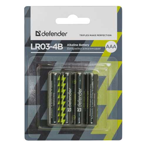 Батарейка Defender LR03-4B 4 шт в ТехноПоинт