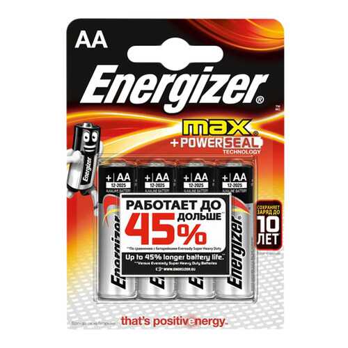 Батарейка Energizer MAX E91/AA BP4 4 шт в ТехноПоинт