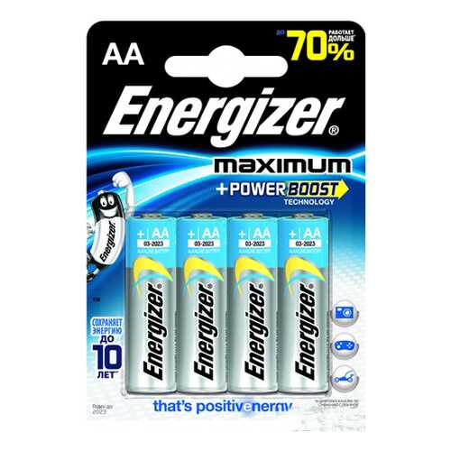 Батарейка Energizer Maximum 638635 4 шт в ТехноПоинт