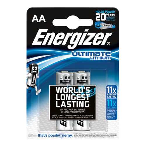 Батарейка Energizer Ultimate lithium AA FSB2 2 шт в ТехноПоинт