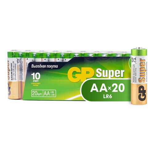 Батарейка GP Super Alkaline АА (15A-2CRVS20) 20 шт в ТехноПоинт