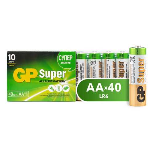 Батарейка GP Super Alkaline АА (15A-2CRVS40) 40 шт в ТехноПоинт