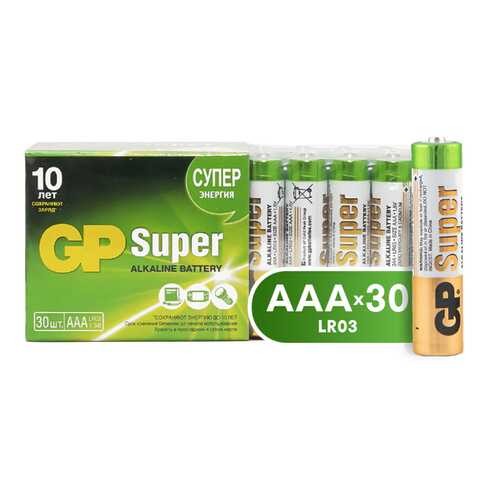 Батарейка GP Super Alkaline ААА (24A-2CRVS30) 30 шт в ТехноПоинт