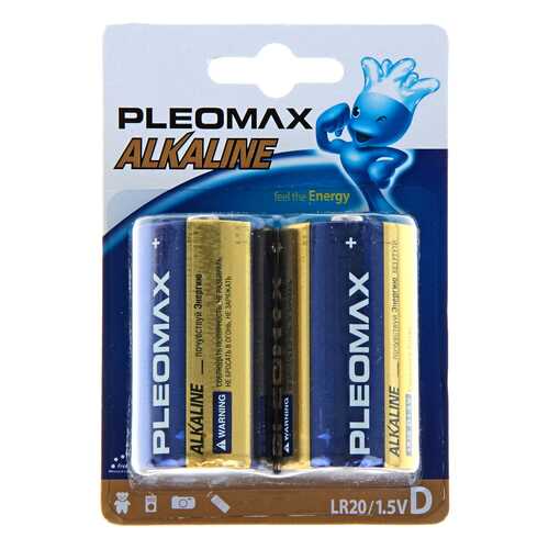 Батарейка Samsung Pleomax LR20-2BL щелочная 2 шт в ТехноПоинт