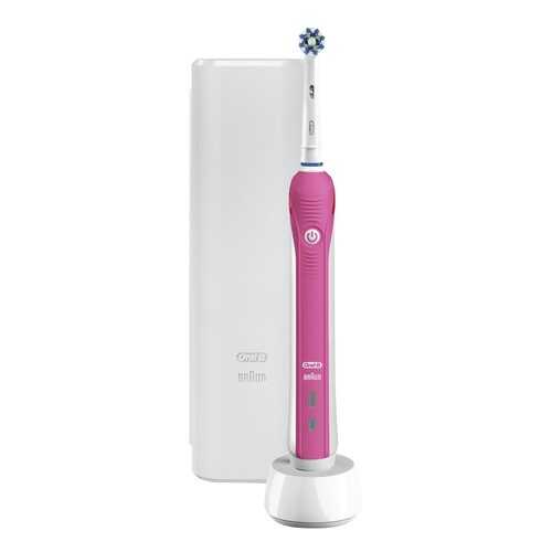 Электрическая зубная щетка Braun Oral-B Pro 2 2500 Cross Action Pink+Футляр в ТехноПоинт