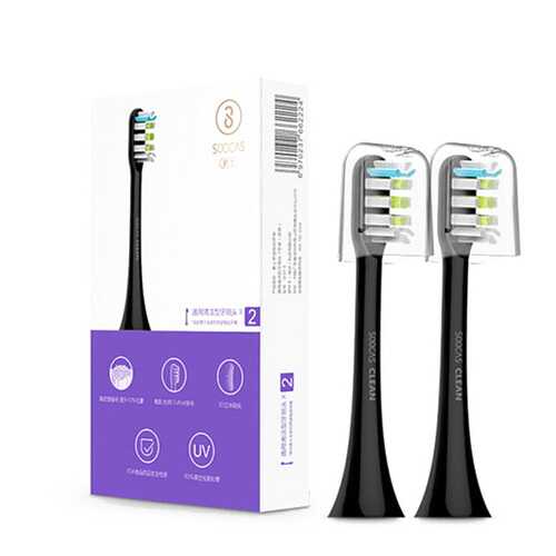 Насадка для зубной щетки Soocas Electric Sonic Toothbrush X1 / X3 Black 2 шт в ТехноПоинт