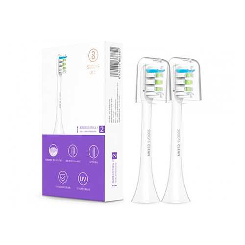 Насадка для зубной щетки Soocas Electric Sonic Toothbrush X1 / X3 White 2 шт в ТехноПоинт